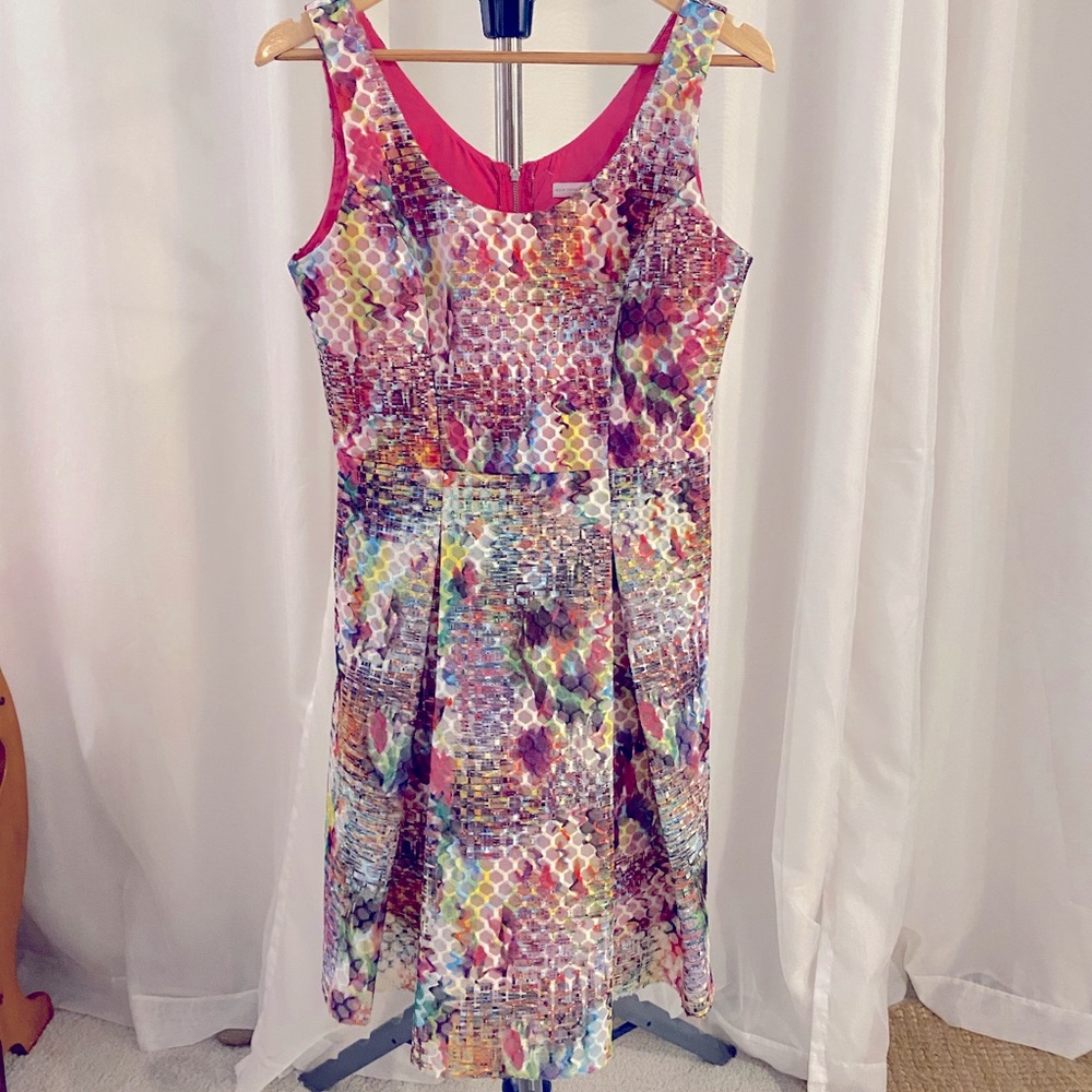 Wonderfully colorful Lined A-Line dress
